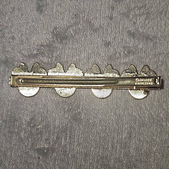 Disney X BaubleBar Mickey/Minnie Mouse Gold Tone Rhinestone Hair Clips - Picture 4 of 4
